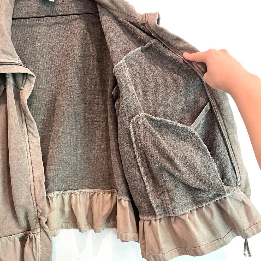 Wrap London Zip Front Ruffle Hem Jacket - Picture 7 of 13